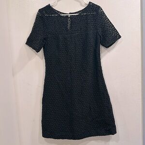 Lilly Pulitzer COLLECTION Palm Beach Lani Black "Vintage Lace" Eyelet Dress Sz 6